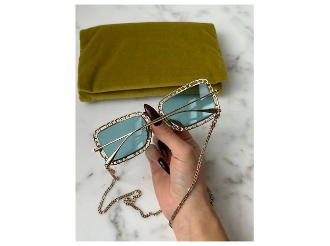 Nuevas gafas de sol GG1112S de Gucci Dorado Azul claro - vista 5