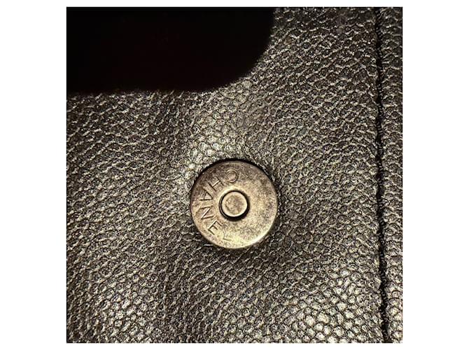 Coco rain Borsa Chanel Flap Nera in Cotone Nero - vista 4