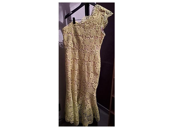 Vestido de ganchillo Karen Millen Verde Limón Verde claro - vista 2