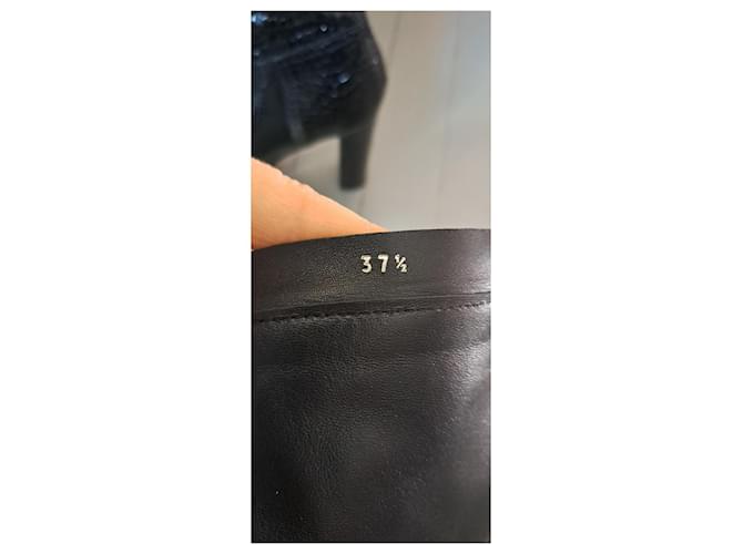 Botas Prada de charol efecto cocodrilo negras Negro - vista 7