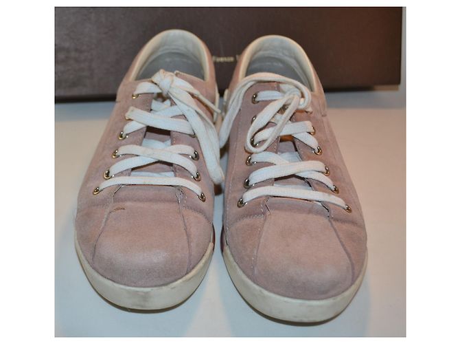 Baskets Gucci en daim rose Multicolore - vue 2