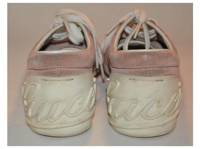 Baskets Gucci en daim rose Multicolore - vue 3
