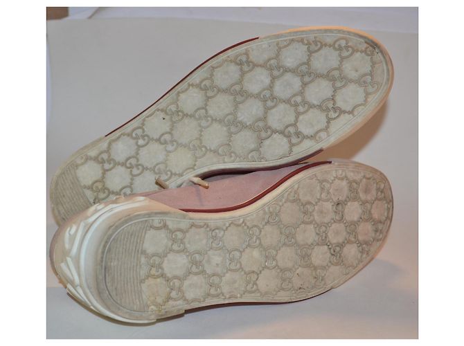 Baskets Gucci en daim rose Multicolore - vue 4