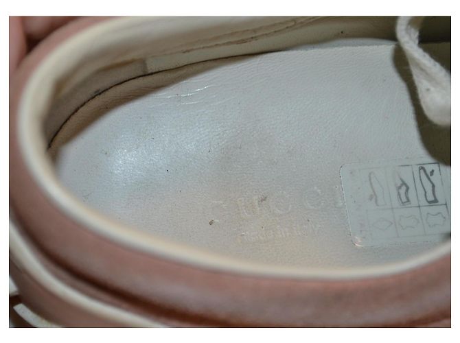 Baskets Gucci en daim rose Multicolore - vue 5