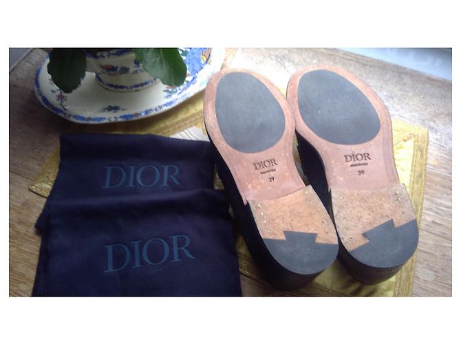 Mocassini Dior in pelle neri con logo Nero - vista 3