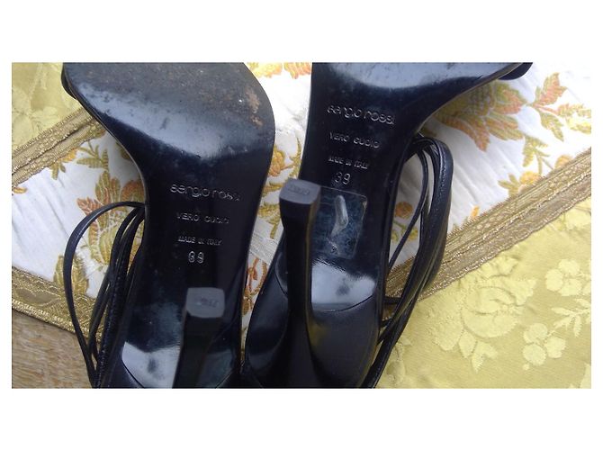 Sandali Sergio Rossi in pelle nera con tacco 10 cm Nero - vista 5