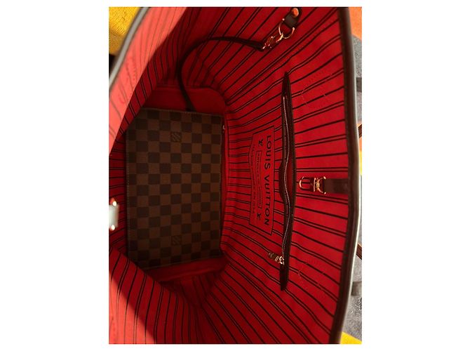 Borsa a mano Louis Vuitton Neverfull MM Pelle Marrone Chiaro - vista 13