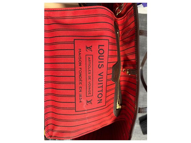 Borsa a mano Louis Vuitton Neverfull MM Pelle Marrone Chiaro - vista 15
