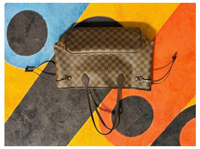 Borsa a mano Louis Vuitton Neverfull MM Pelle Marrone Chiaro - vista 4