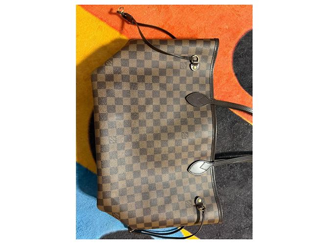 Borsa a mano Louis Vuitton Neverfull MM Pelle Marrone Chiaro - vista 9