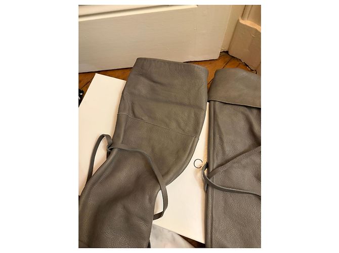 Botas de cuero altas See By Chloé Gris - vista 6