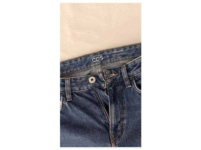 Cos Jeans rectos de talle alto en azul - vista 5