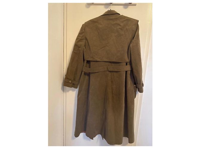 Autre Marque Abrigo largo de cuero de cabra camel Léo Marciano Castaño Camello - vista 5