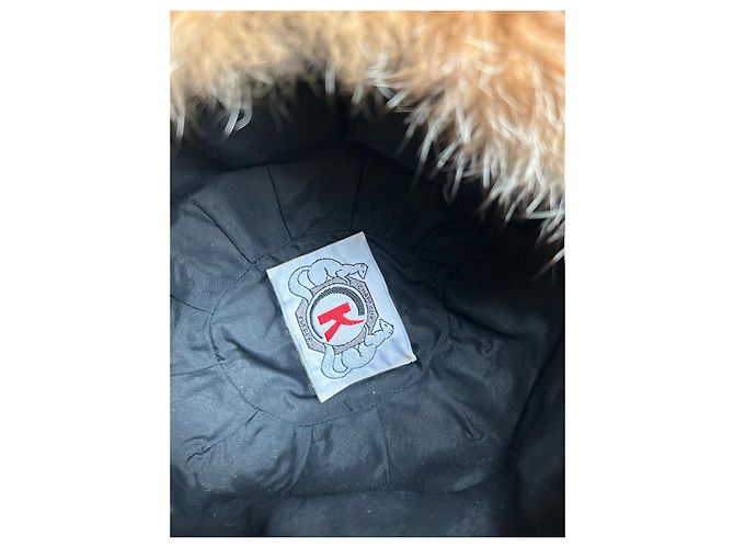 Autre Marque Cappello in pelliccia di volpe Kléber marrone beige scamosciato - vista 2