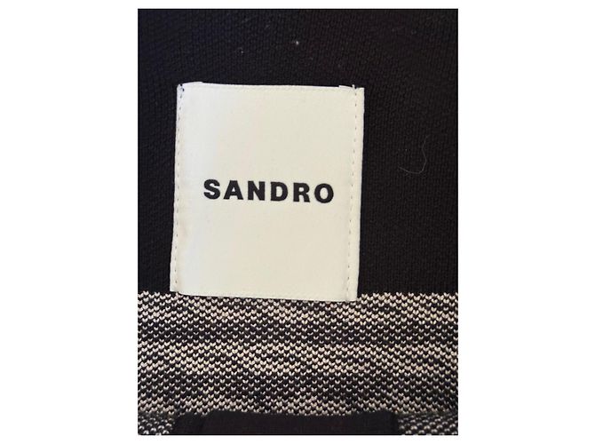 Cardigã Sandro Preto e Branco xadrez - vista 7