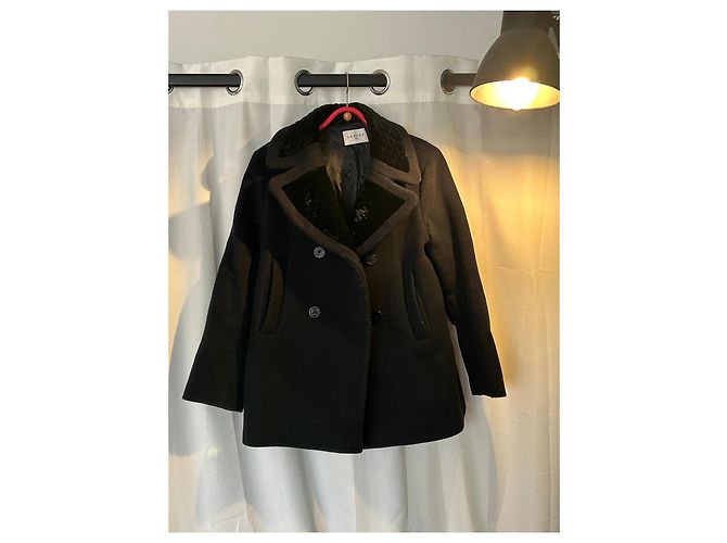 Cappotto corto nero Sandro - vista 3