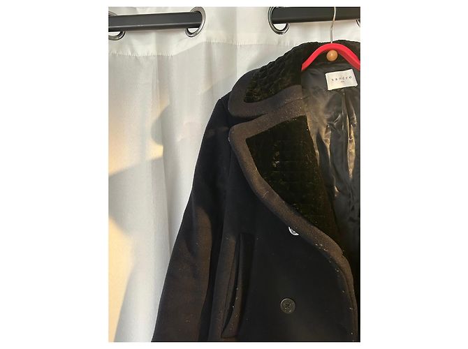 Cappotto corto nero Sandro - vista 4