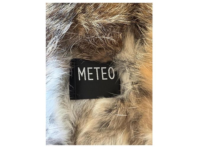 Météo Chaqueta de invierno caqui con cuello y forro de piel Castaño - vista 6