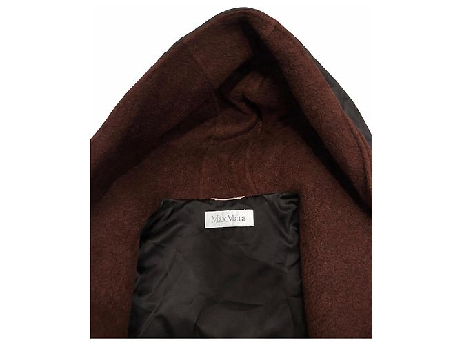 Cappotto marrone Max Mara con cappuccio - vista 4