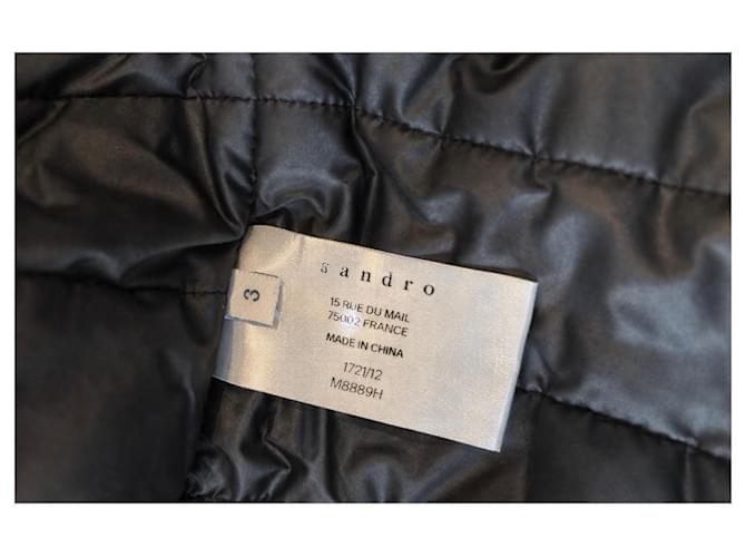 Parka con capucha de piel de Sandro Castaño Caqui - vista 5