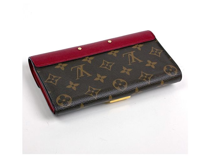 Cartera Pallas Louis Vuitton Castaño Roja Fucsia Monograma - vista 2