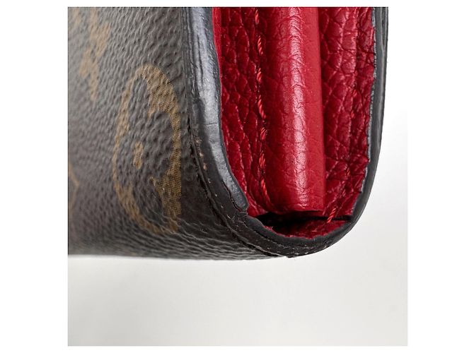 Cartera Pallas Louis Vuitton Castaño Roja Fucsia Monograma - vista 3