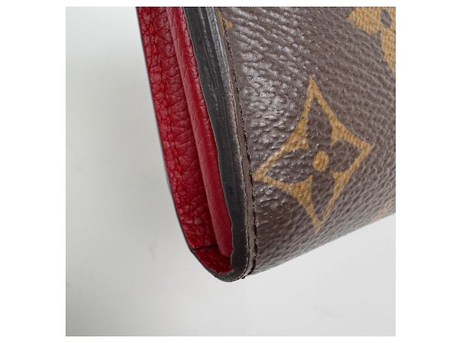 Cartera Pallas Louis Vuitton Castaño Roja Fucsia Monograma - vista 4