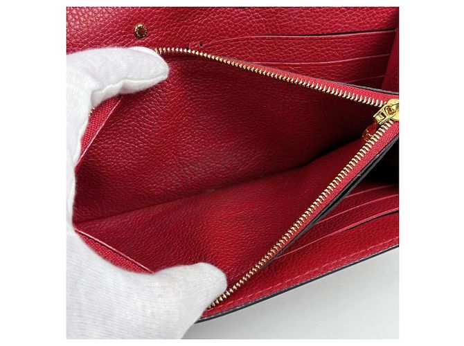 Cartera Pallas Louis Vuitton Castaño Roja Fucsia Monograma - vista 9