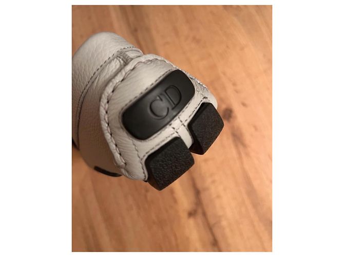 Dior Odeon Mocassino in Pelle Grana Grigia/Beige Grigio - vista 13