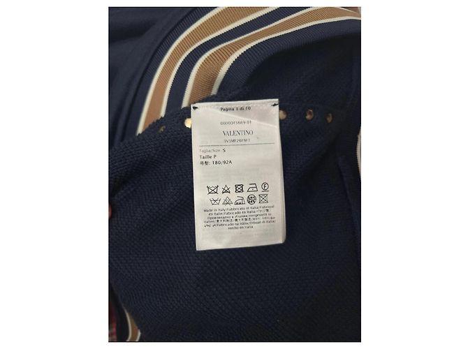 Valentino Marineblauer Hoodie mit 'V'-Applikation Dunkelblau - Ansicht 2