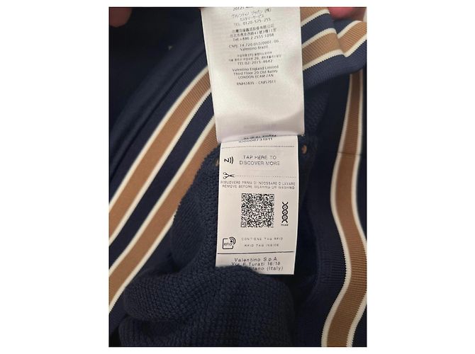Valentino Marineblauer Hoodie mit 'V'-Applikation Dunkelblau - Ansicht 3