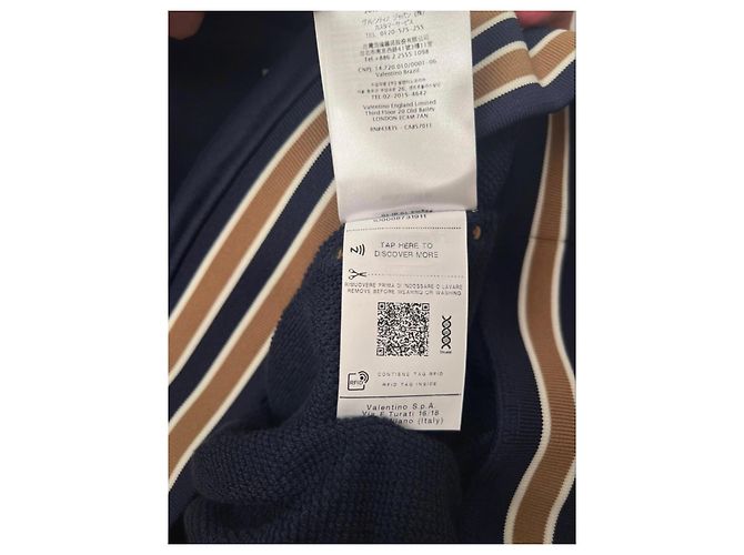 Valentino Marineblauer Hoodie mit 'V'-Applikation Dunkelblau - Ansicht 6