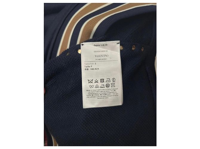 Valentino Marineblauer Hoodie mit 'V'-Applikation Dunkelblau - Ansicht 7