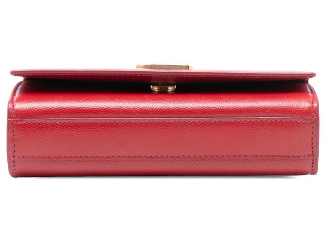 Borsa a tracolla Kate Monogram in pelle rossa Saint Laurent Rosso - vista 3