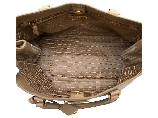 Prada Beiger Großer Saffiano Lux Galleria Tote - Ansicht 4