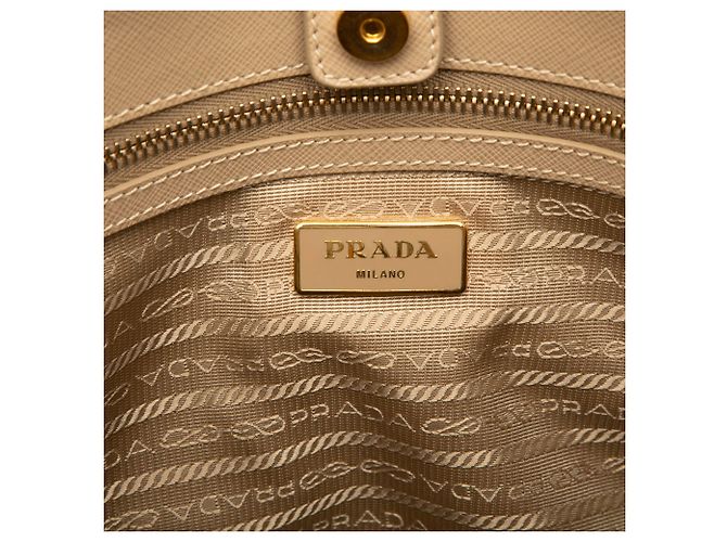 Prada Beiger Großer Saffiano Lux Galleria Tote - Ansicht 5