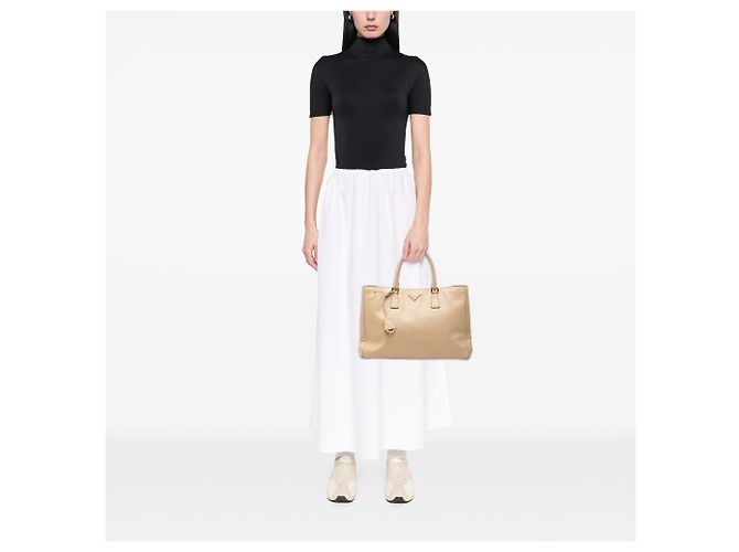 Prada Beiger Großer Saffiano Lux Galleria Tote - Ansicht 6