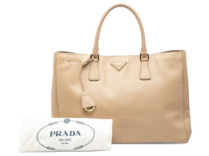 Prada Beiger Großer Saffiano Lux Galleria Tote - Ansicht 7