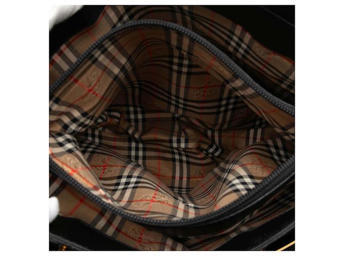 Burberry schwarze Leder-Tote - Ansicht 4