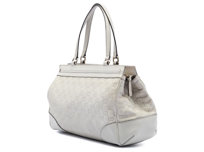 Borsa Tote Mayfair Guccissima Bianca di Gucci Bianco Bianco sporco - vista 2