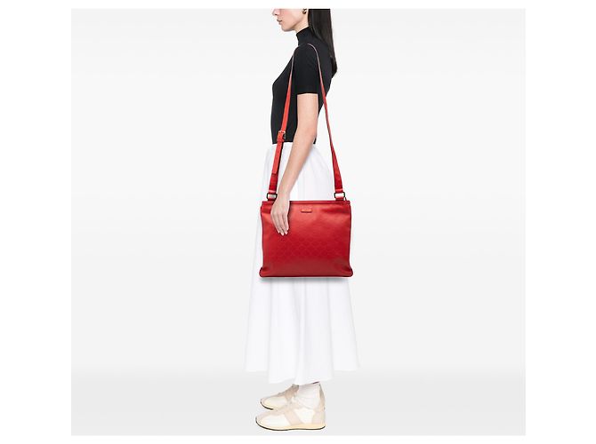 Crossbody Guccissima rossa di Gucci Rosso - vista 7
