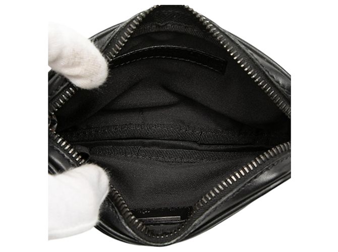 Fendi Mini Zucchino Nero in Tela con Zip a Tracolla - vista 4