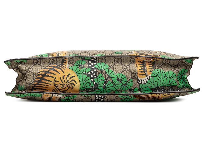 Borsa tote convertibile Bengal GG Supreme marrone Gucci Beige - vista 3