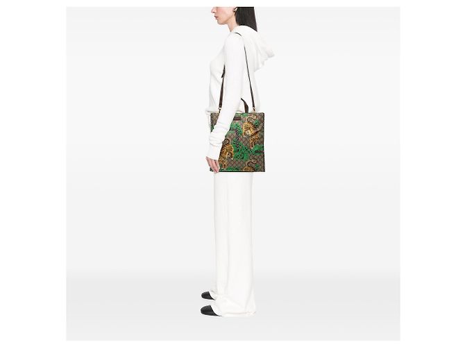 Borsa tote convertibile Bengal GG Supreme marrone Gucci Beige - vista 7