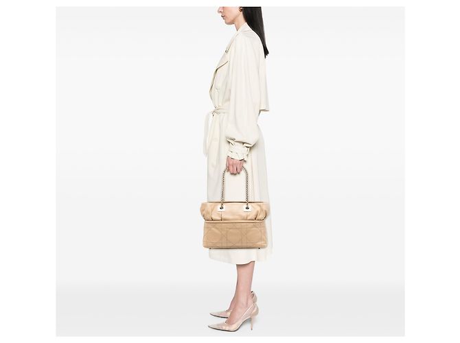 Tote bag Cannage Granville in agnello beige Dior - vista 7
