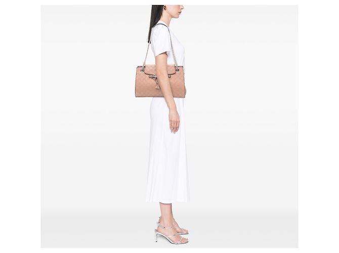 Borsa a Spalla Emily Guccissima Grande Marrone Gucci Carne - vista 7