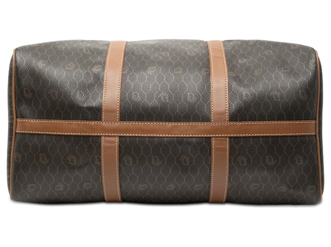 Dior Reisetasche aus schwarzem beschichtetem Canvas mit Wabenmuster - Ansicht 3