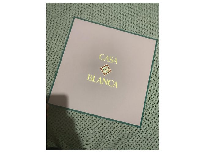 Camisa de seda estampada Casablanca Blanco Azul Naranja Amarillo - vista 10
