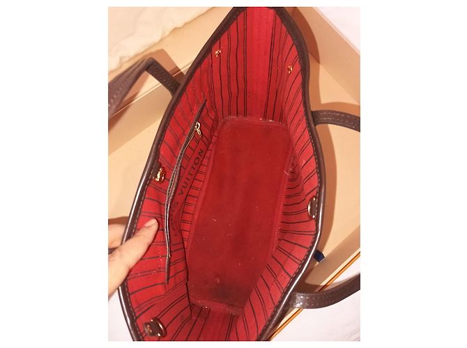 Borsa Neverfull PM Louis Vuitton Marrone - vista 5