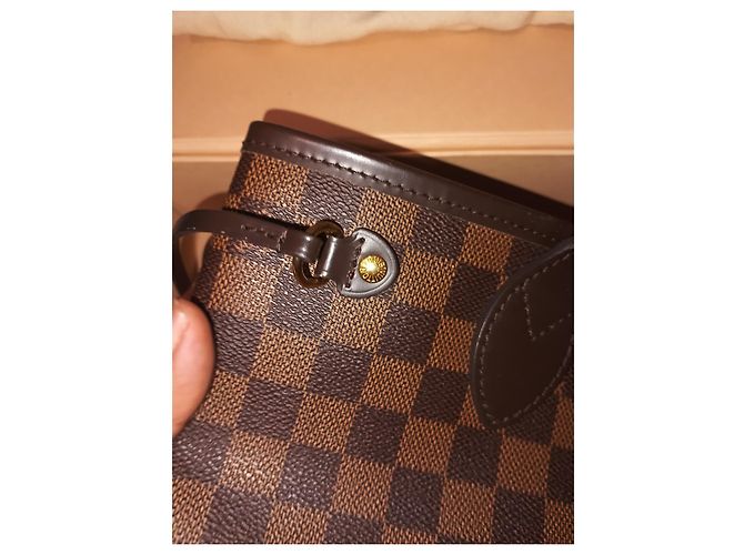 Borsa Neverfull PM Louis Vuitton Marrone - vista 7